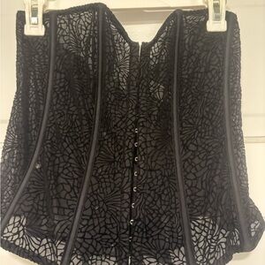 Maidenform Black Lace Corset Top